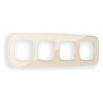 Рамка на 4 поста Ambrella Volt Radian Стекло натуральное OF350304