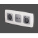 Накладка для розетки с заземлением и со шторками и 2хUSB type A и C Ambrella Volt Quant OP5100