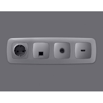 Накладка для розетки HDMI Ambrella Volt Quant OP5140-1