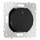 Выключатель проходной одноклавишный с подсветкой без рамки Arte Milano 202 202.33-1.black