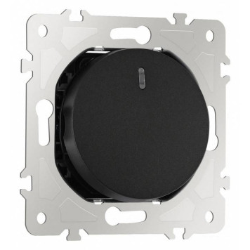 Выключатель проходной одноклавишный с подсветкой без рамки Arte Milano 202 202.33-1.black