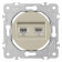 Розетка двойная RJ-11 и Ethernet RJ-45, без рамки Arte Milano am-202 202.44-1.shampan