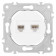Розетка двойная RJ-11 и Ethernet RJ-45, без рамки Arte Milano am-202 202.44-1.white