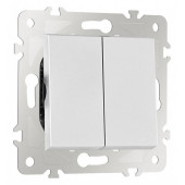 Выключатель проходной двухклавишный без рамки Arte Milano 203 203.32-2.silver