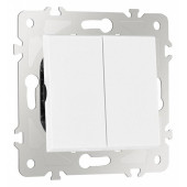 Выключатель проходной двухклавишный без рамки Arte Milano 203 203.32-2.white