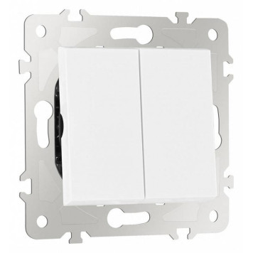 Выключатель проходной двухклавишный без рамки Arte Milano 203 203.32-2.white