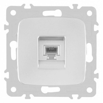Розетка телефонная RJ-11 без рамки Arte Milano am-205 205.51-1.silver