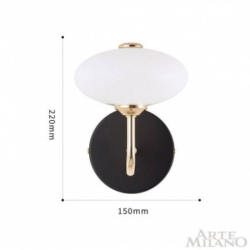 Бра Arte Milano Neapolis-73908 273908/1B BK/GD-7