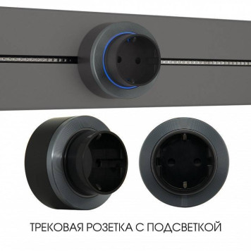 Розетка с заземлением на треке Arte Milano Am-track-sockets-39 397952TS/ES Grey-4