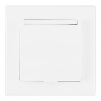 Розетка с заземлением и шторкой, с крышкой Arte Milano SET06-1 SET06-1-41-1 white-1