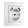 Розетка с заземлением и со шторкой и 2хUSB Arte Milano SET06-1 SET06-1-47-1 silver