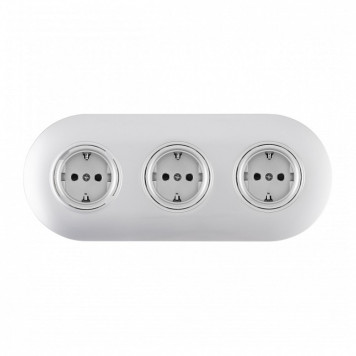 Розетка с заземлением и со шторкой Arte Milano SET08-3 SET08-3-40-1x3 silver