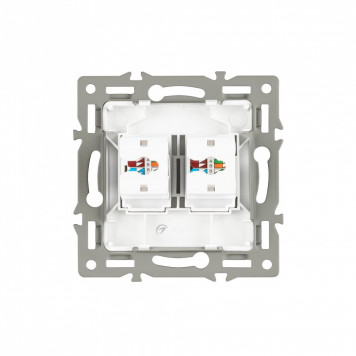 Розетка двойная RJ-12 и Ethernet RJ-45, без рамки Arlight SCT 045336-1