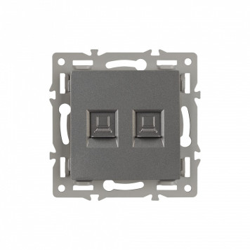 Розетка двойная RJ-12 и Ethernet RJ-45, без рамки Arlight SCT 045338-2