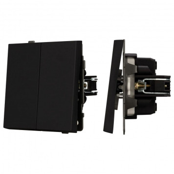 Выключатель проходной двухклавишный без рамки Arlight SWT 054553