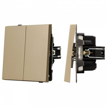 Выключатель проходной двухклавишный без рамки Arlight SWT 054554