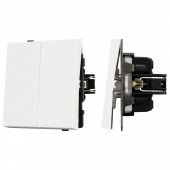 Выключатель проходной двухклавишный без рамки Arlight SWT 054556