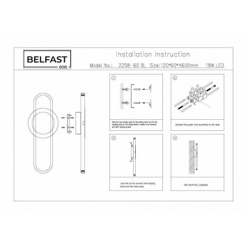 Бра Belfast Witham 2258-60 BL-6