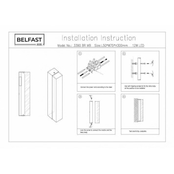Накладной светильник Belfast Ravenhill 3390 BR MB-3