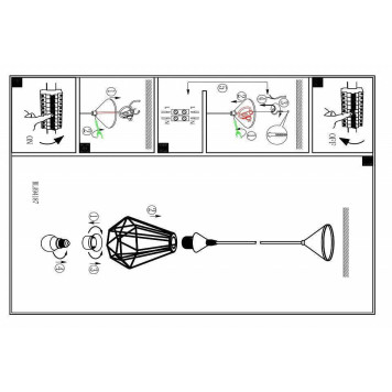Подвесной светильник Eglo ПРОМО Tarbes 94187-2