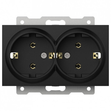 Розетка двойная с заземлением, без рамки Elbi Eleсtriс Zena Vega 609-014800-907-1