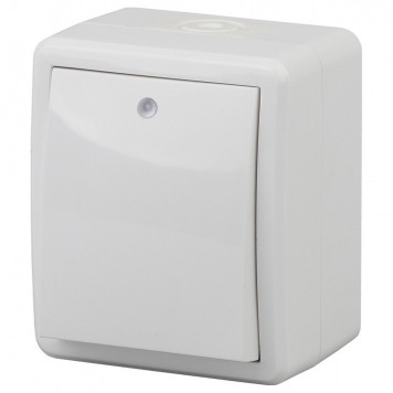 Выключатель одноклавишный с подсветкой Эра Эра Эксперт 11-1402-01