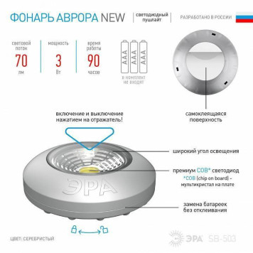 Ночник Эра Аврора Б0031042-3