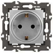 Розетка с заземлением и со шторкой, без рамки Эра Эра Elegance 14-2102-03