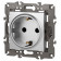 Розетка с заземлением и со шторкой, без рамки Эра Эра Elegance 14-2102-03