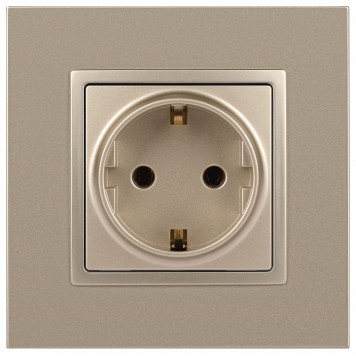 Розетка с заземлением и со шторкой, без рамки Эра Эра Elegance 14-2102-04-1
