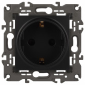 Розетка с заземлением и со шторкой, без рамки Эра Эра Elegance 14-2102-05