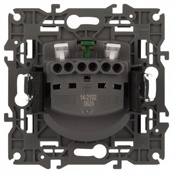 Розетка с заземлением и со шторкой, без рамки Эра Эра Elegance 14-2102-05-2