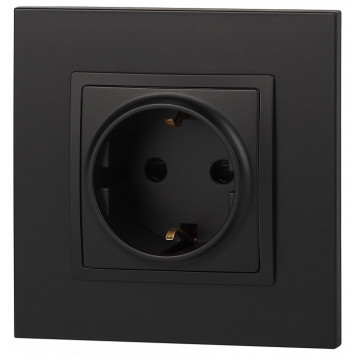 Розетка с заземлением и со шторкой, без рамки Эра Эра Elegance 14-2102-05-4