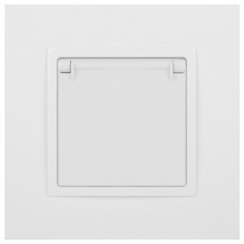 Розетка с заземлением и со шторкой, без рамки с крышкой Эра Эра Elegance 14-2103-01-1