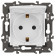 Розетка с заземлением и со шторкой, без рамки с крышкой Эра Эра Elegance 14-2103-01