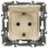 Розетка с заземлением и со шторкой, без рамки с крышкой Эра Эра Elegance 14-2103-02