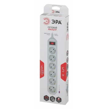 Сетевой фильтр Эра USF-6es-5m-W-BOX Б0037264-1
