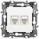 Розетка двойная Ethernet RJ-45 без рамки Эра Эра 12 12-3108-01М