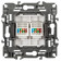 Розетка двойная Ethernet RJ-45 без рамки Эра Эра 12 12-3108-01М