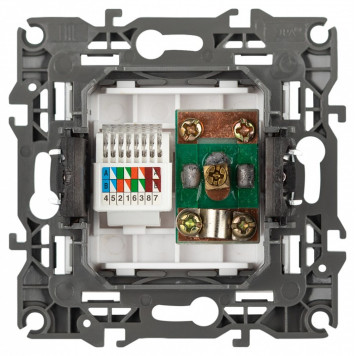 ТВ-розетка и розетка Ethernet RJ-45 без рамки Эра Эра 12 12-3110-01М-2
