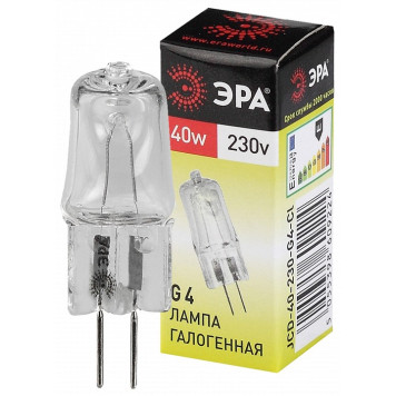 Лампа галогеновая Эра G4-JCD-40W-230V-CL-1