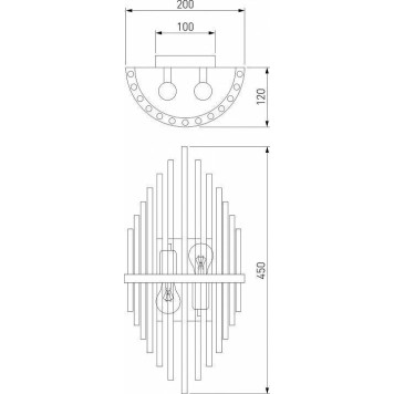 Накладной светильник Bogate apos;s Allure 356/2 латунь-3