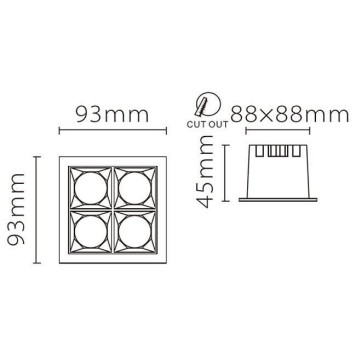Встраиваемый светильник Fiberli XL003 12130306-2