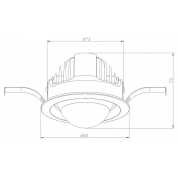 Встраиваемый светильник Fiberli 100104Е75 12130401-6