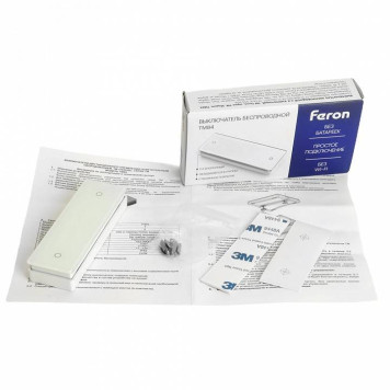Выключатель беспроводной одноклавишный Feron TM84 SMART 48877-7