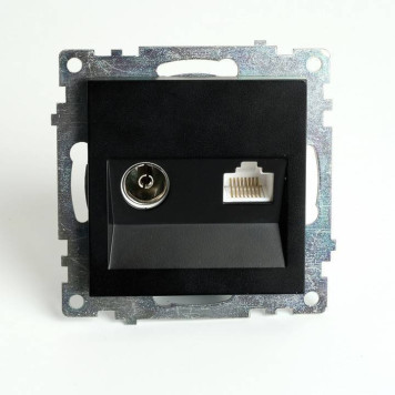 ТВ-розетка и розетка Ethernet RJ-45 без рамки Stekker Катрин 49182-1