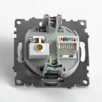 ТВ-розетка и розетка Ethernet RJ-45 без рамки Stekker GLS00-7106-03 49183-2