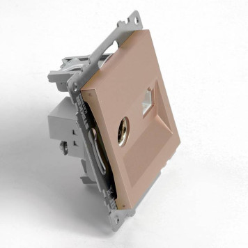 ТВ-розетка и розетка Ethernet RJ-45 без рамки Stekker GLS00-7106-02 49184-2