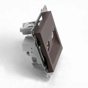 ТВ-розетка и розетка Ethernet RJ-45 без рамки Stekker GLS00-7106-04 49185-2