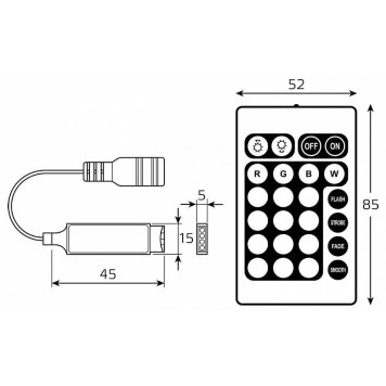 Контроллер-регулятор цвета RGB с пультом ДУ Gauss BT610-4